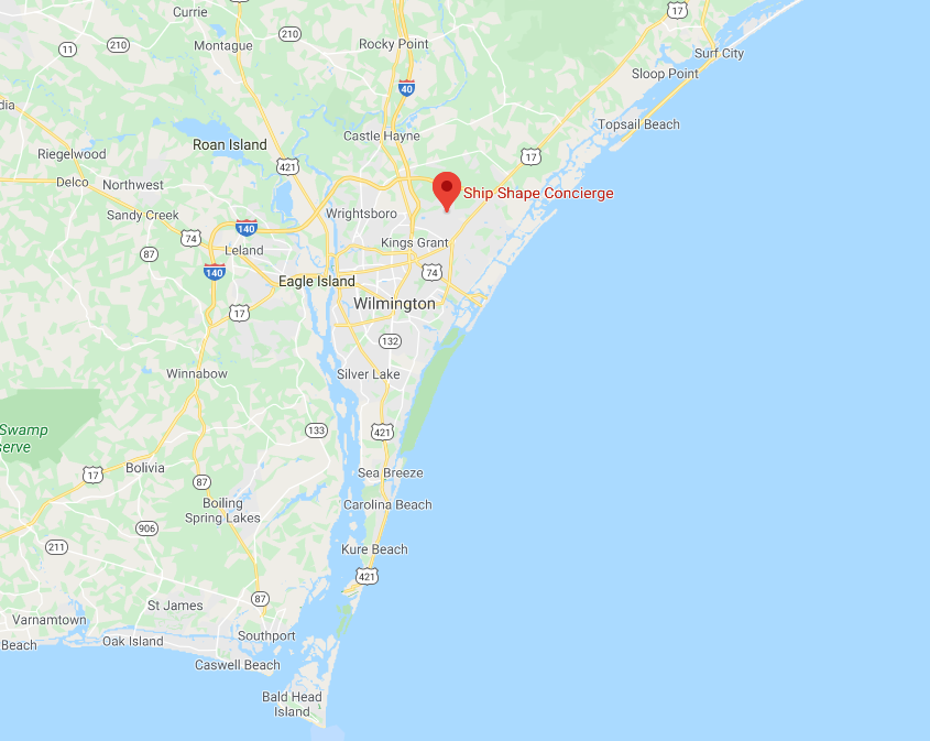 Map of Wilmington and the Cape Fear coast